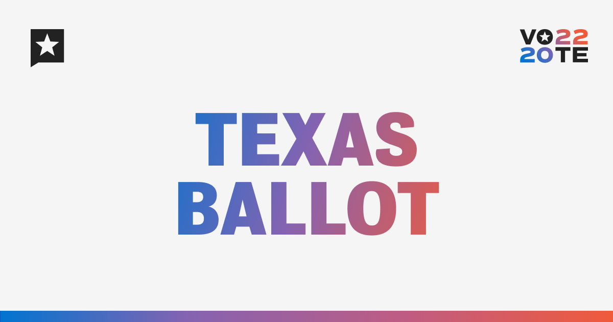 Texas 2022 ballot Voting in the November midterm elections The Texas