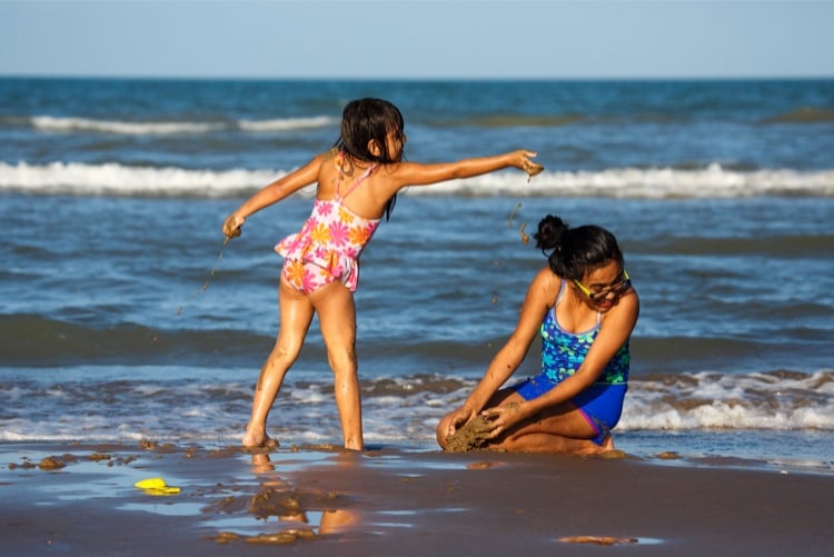 Brownsville families are the most regular visitors to Boca Chica Beach.